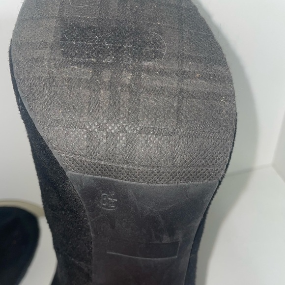 Thigh high boots knee high boots Black heel boots chunky boots - Picture 7 of 9